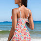 Fato de Banho Feminino Floral com Controlo de Abdômen