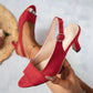 Sapatos de salto alto elegantes para mulher com tira no tornozelo