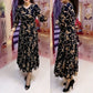 Vestido elegante com decote em V
