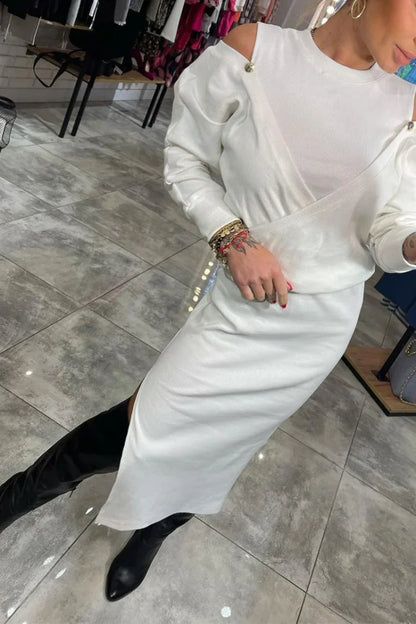 Vestido feminino de duas peças