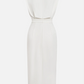 Vestido midi de cor sólida 2025