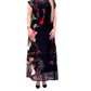 Novo vestido midi de chiffon com estampado de borboletas e manga curta