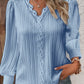 Camisa de senhora em renda, elegante e moderna, de cor sólida