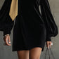 Vestido preto de veludo elegante
