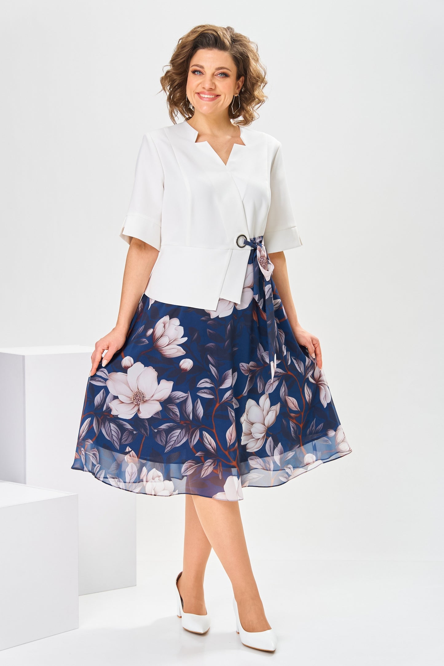 🌸[S-5XL]Vestido de algodão e seda de alta qualidade