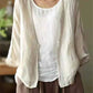 Cardigan de malha fluido e confortável em linha A grande