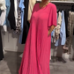 Vestido solto casual simples para senhoras da moda de verão