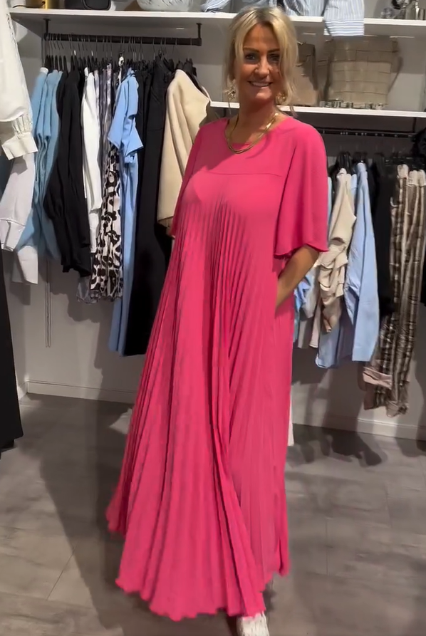 Vestido solto casual simples para senhoras da moda de verão