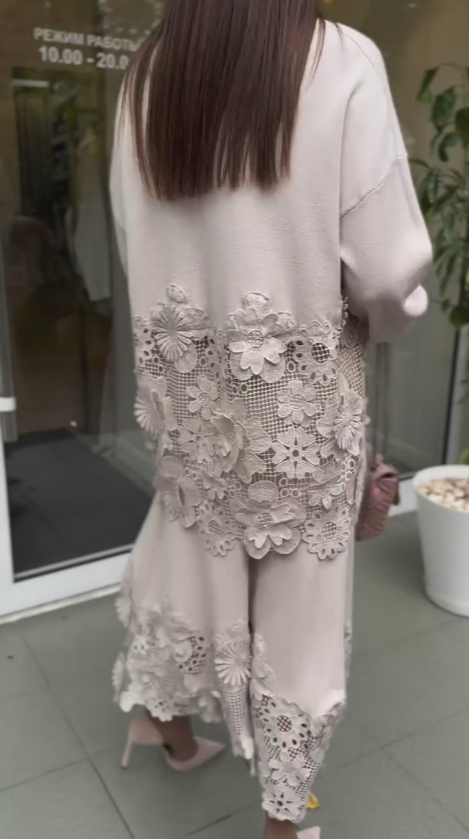 Conjunto de malha com renda
