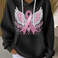 Sweatshirt de mulher com estampa de asas e fita