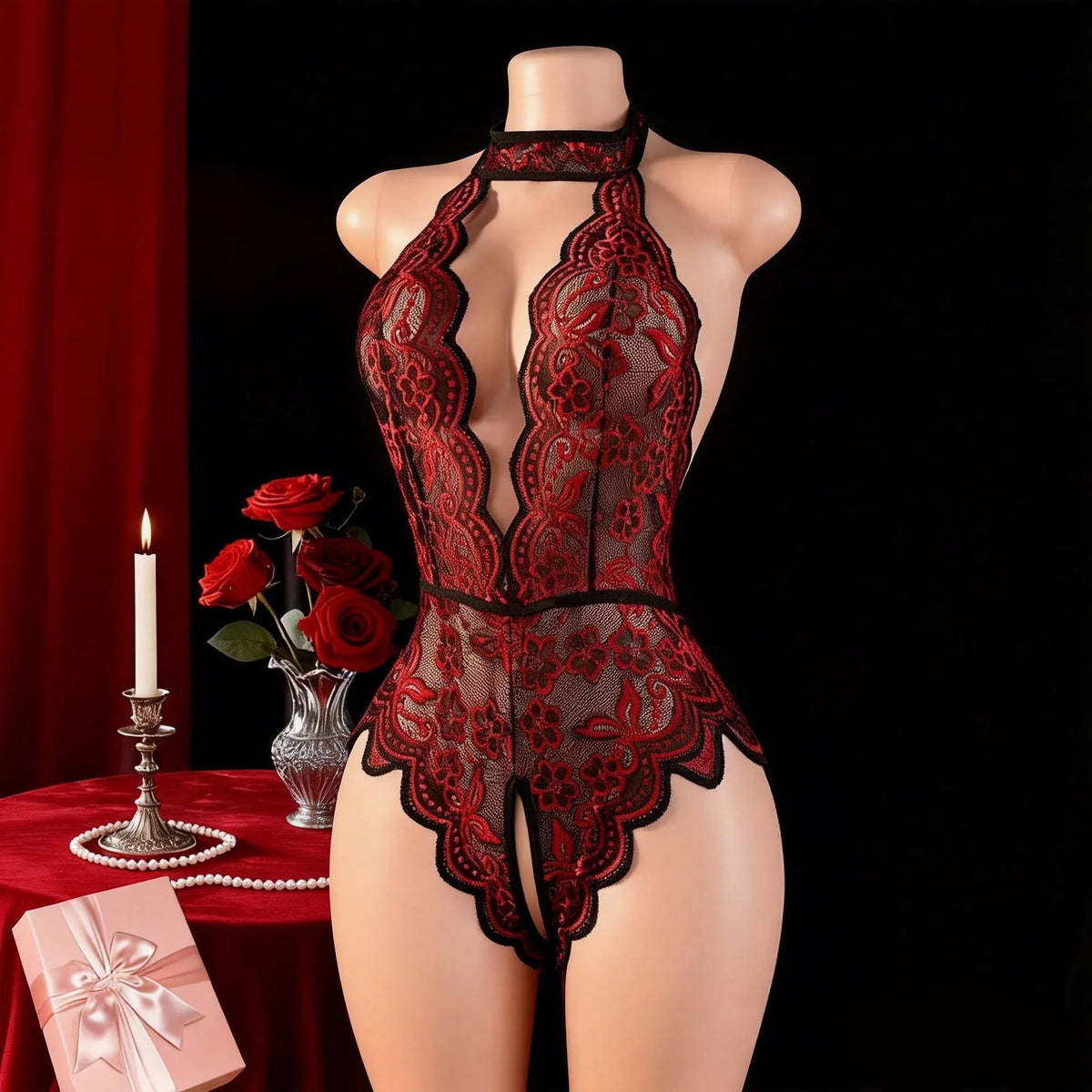 Body de renda sexy