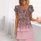 Vestido em camadas com estampado floral
