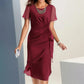Vestido elegante de cor única