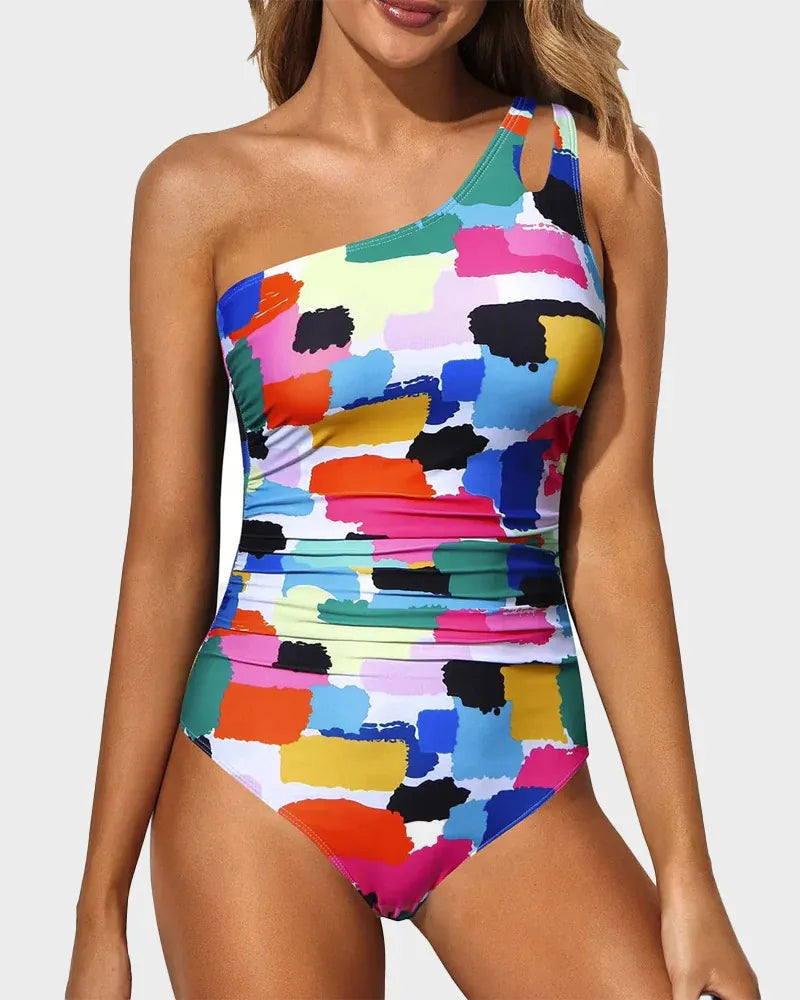 🔥 S-5XL 🍀 Fato de banho feminino ombro a ombro 🏖️👙