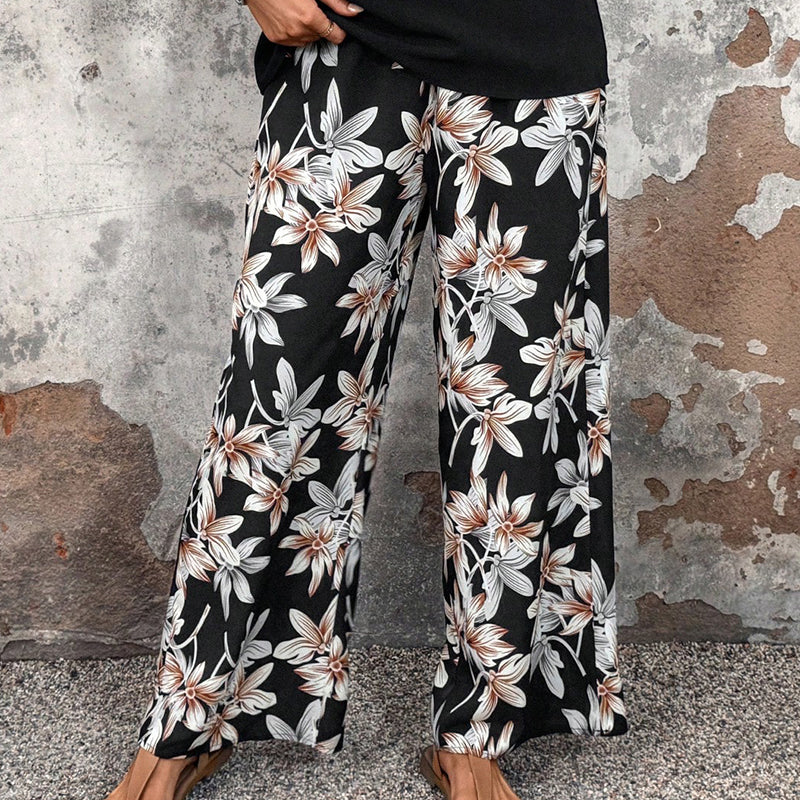 🌹Conjunto casual de senhora de duas peças com estampado