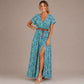 Vestido comprido de menina estilo boho com decote em V