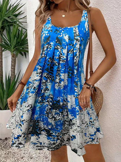 Vestido casual respirável com alças finas
