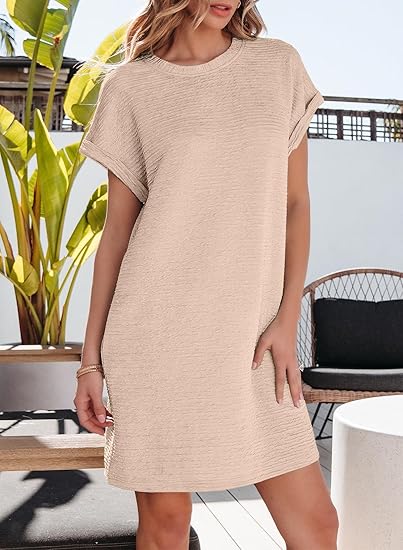 Vestidos de manga curta para mulher para o verão de 2025