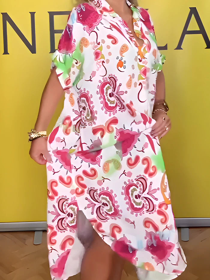 Vestido Lidia - Estampado - Ultraleve, Solto e com um Caimento Perfeito (Verão 2025)