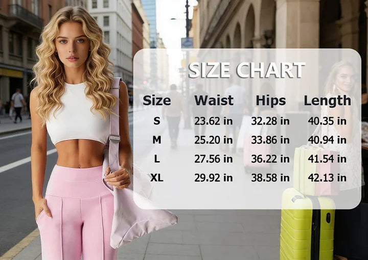 💕Calça feminina reta de cor sólida