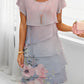 Vestido de chiffon multicamadas