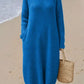 Vestido camisola de gola redonda para mulher