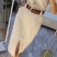 Vestido casual para mulher com racha na lapela