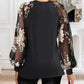 Blusa de manga comprida com gola redonda