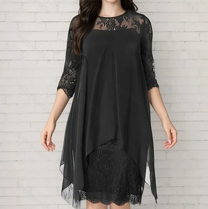 ✨Vestido de chiffon para mulher com renda
