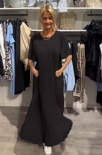 Vestido solto casual simples para senhoras da moda de verão