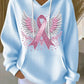 Sweatshirt de mulher com estampa de asas e fita