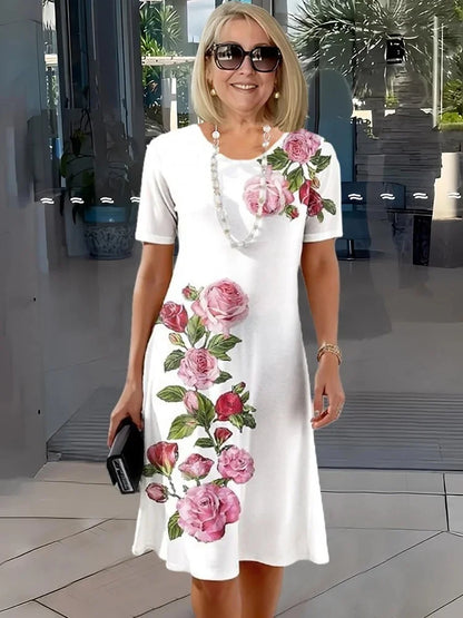 Vestidos midi com estampado floral plus size
