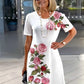 Vestidos midi com estampado floral plus size