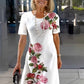 Vestidos midi com estampado floral plus size