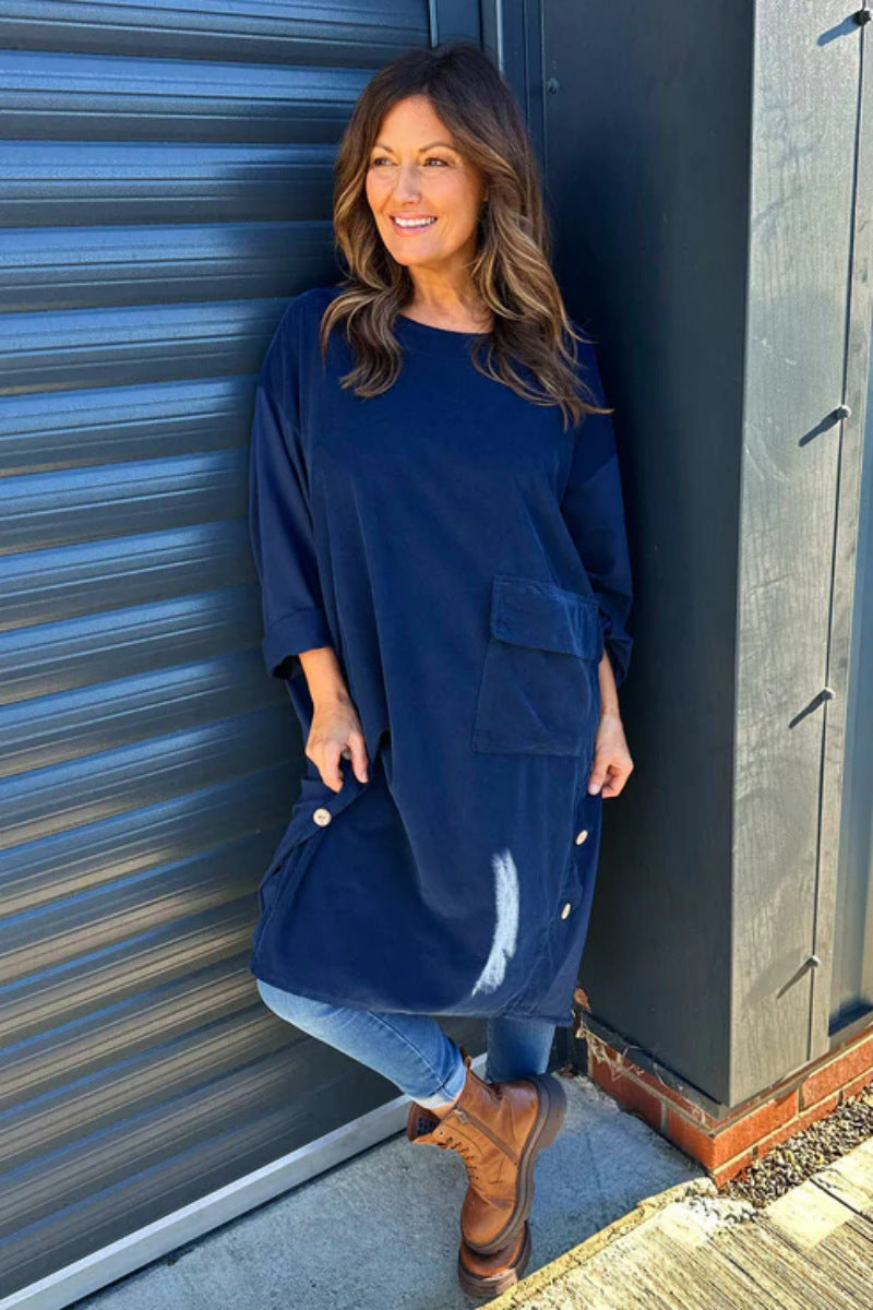 Vestido solto casual da moda 2024