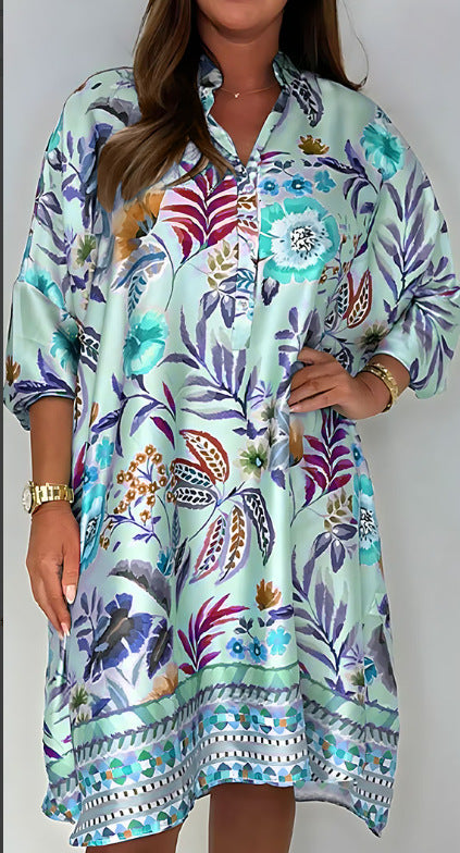 Vestido midi de cetim para mulher