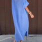 Vestido longo boémio elegante com decote em V