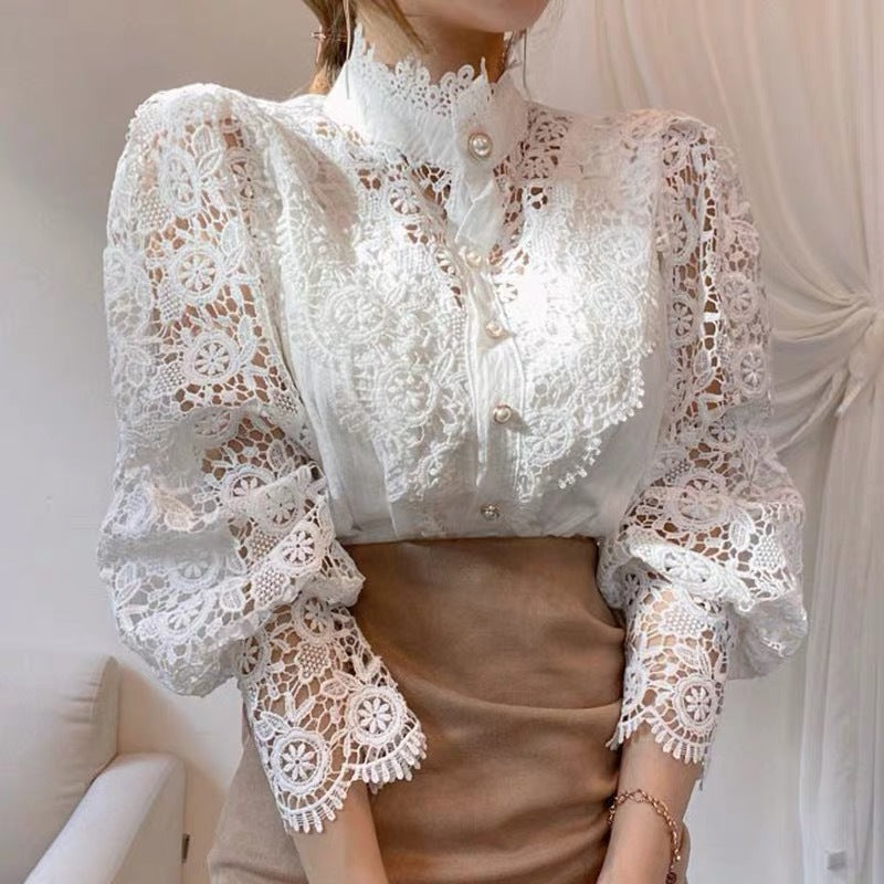 Camisa de renda vintage