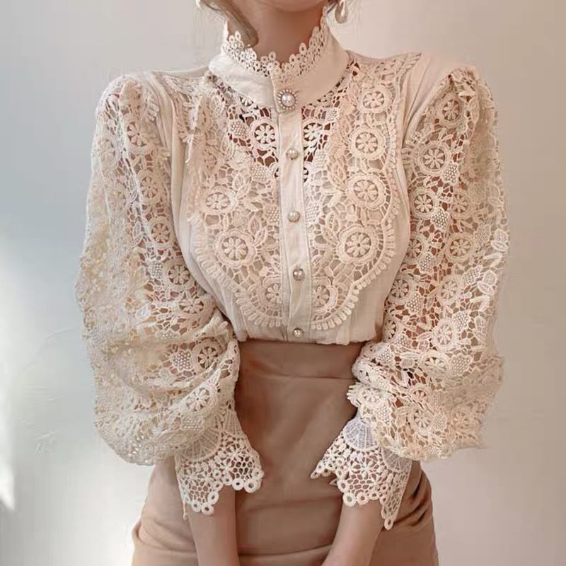 Camisa de renda vintage