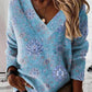Sweatshirt de mulher com estampado plus size outono/inverno