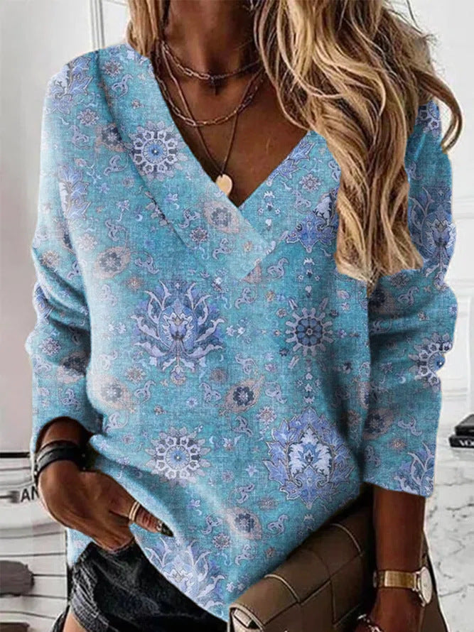 Sweatshirt de mulher com estampado plus size outono/inverno