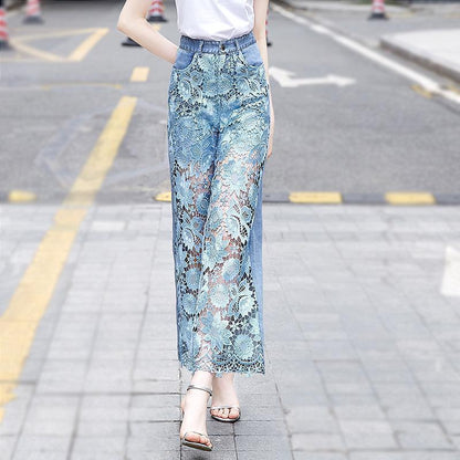 Novos jeans patchwork all-match 2025