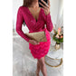 mini vestido de lantejoulas com franja