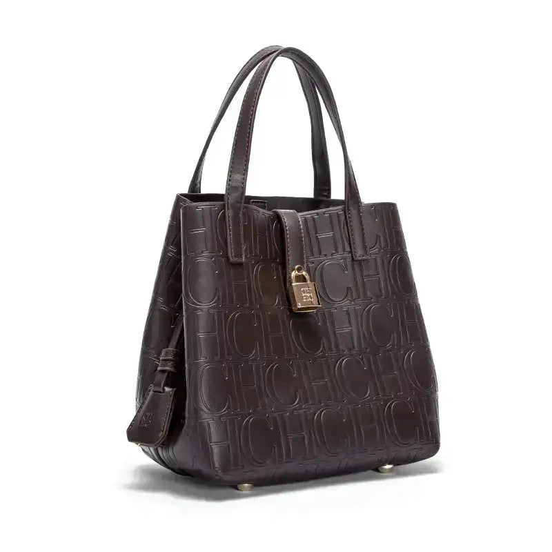 Bolsa de senhora CH, bolsa de balde, grande capacidade, temperamento luxuoso
