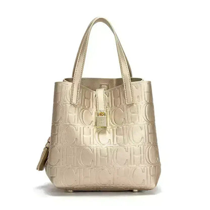 Bolsa de senhora CH, bolsa de balde, grande capacidade, temperamento luxuoso