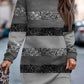 [S-3XL] Novo vestido outono e inverno com céu estrelado + riscas clássicas