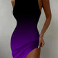 Vestido colete estampado 2025
