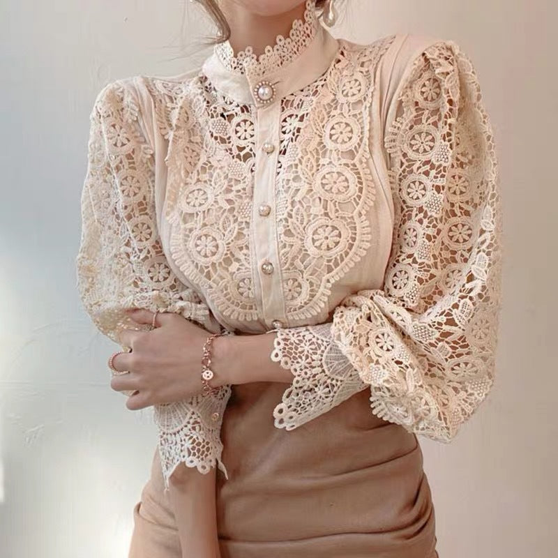Camisa de renda vintage