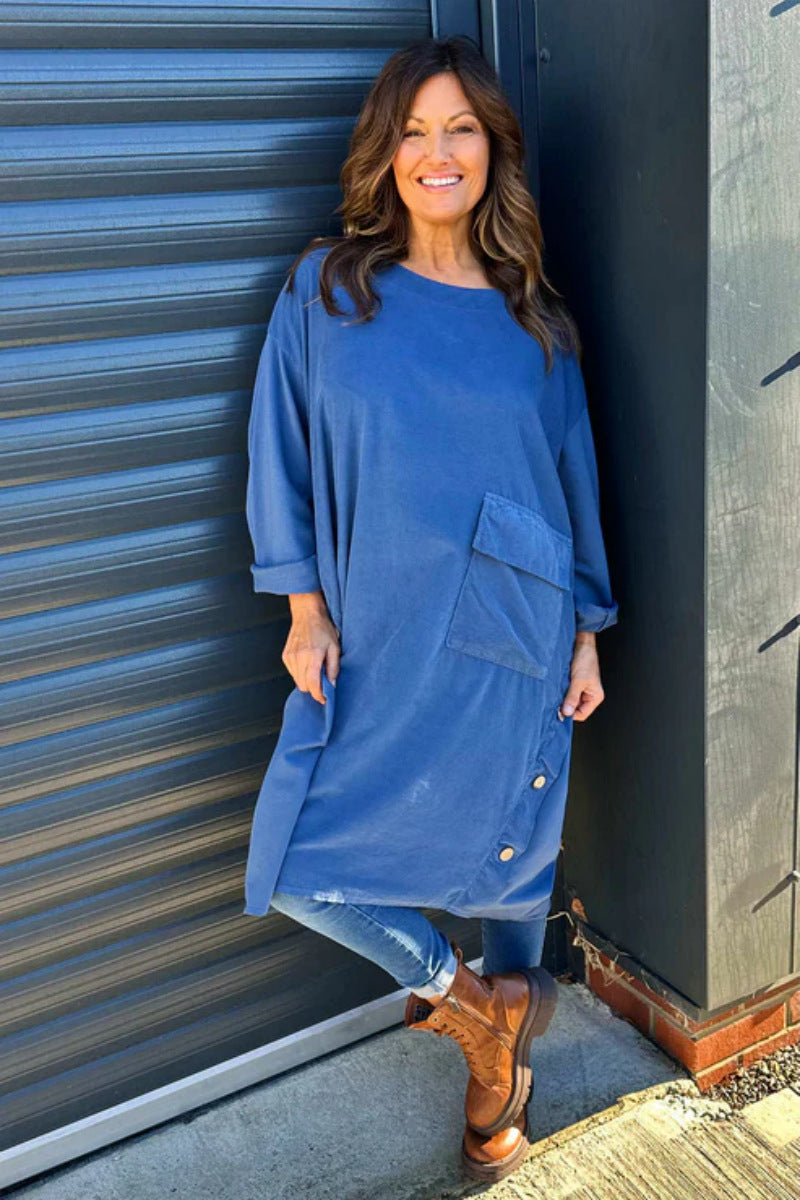 Vestido solto casual da moda 2024