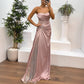 Vestido em malha com corte lateral